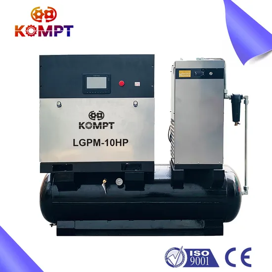 Germany Silent Oilless Rotary Screw Air Compressor with Drye